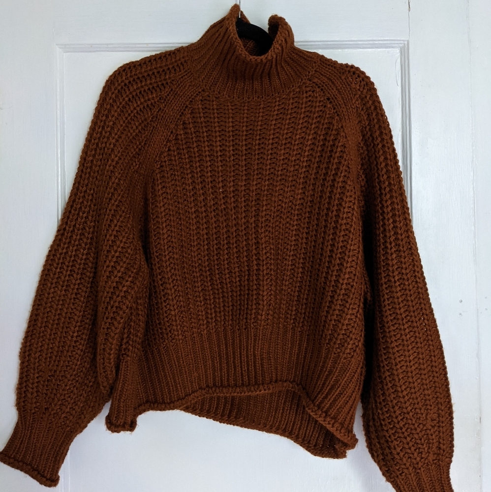 H+M Chunky Knit Mock Neck Sweater